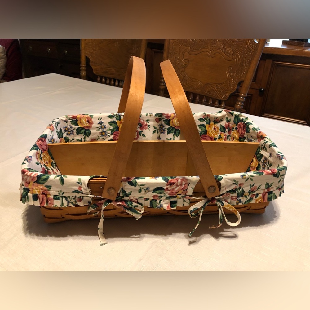 Floral Lined Basket Longaberger